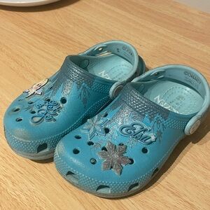 Disney Frozen Kids Crocs - Blue and silver - 9C